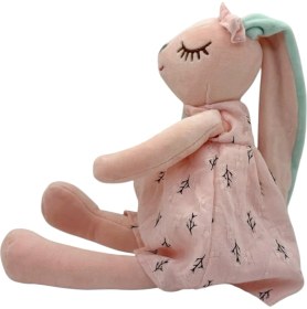 Resim UDATOYS Uzun Kulaklı Sevimli Tavşan Peluş Oyuncak Uyku Oyun Arkadaşı 35 cm Pembe 