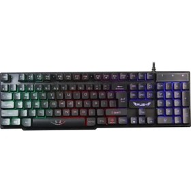 Resim Rush RK112 Usb Kablolu Mekanik Hisli 3 Renk Işıklı Gaming Q Klavye 