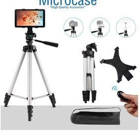 Resim Microcase 3110 Tripod 106 CM + Döner Başlıklı Tablet Tutucu + Bluetooth Kumanda AL2921 