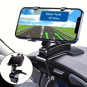Resim 1 adet Evrensel 360 Derece Dönebilen Gösterge Paneli Telefon Tutucu, Su Geçirmez PC Malzeme, Güvenli Yükseltme Klipsi Montajı iPhone, Samsung, Google, Nokia Cihazlar için 