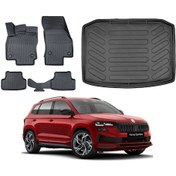Resim Skoda Karoq 2020 Model 3d Bagaj Havuzu+3d Araca Özel Paspas Takımı Luxury Serisi 