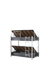 Resim SHOW Ranba Hasır Beyaz Metal 90x190 Ayrılabilir Tek Kişilik Gri Ranza Baza 