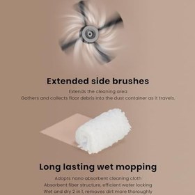 Resim Ev Robotu Temizleyici, Akıllı Güçlü Emiş Otomatik Süpürme Robotik Vakum, Ev Evcil Hayvan Saçları Için Fırçalı Sert Zemin Günlük Temizlik, Düşme Önleyici Sensörler, 20 Dakika 