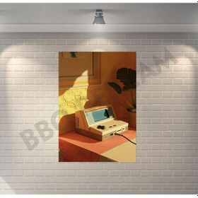 Resim Nostaljik Oyun Konsolu Retro Ahşap Poster 