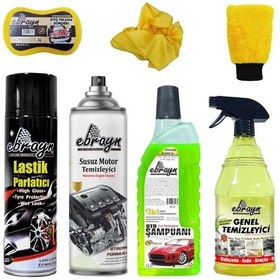 Resim Lastik Motor Genel Temizleyici Şampuan Eldiven Sünger Bez Ebrayn 