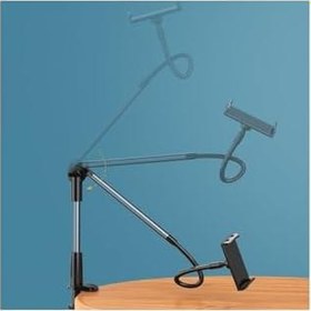 Resim Kenly Tablet ve Telefon Standı 12.9'' - Esnek Uzun Kollu Tutucu, 360° Dönebilir, Güçlü Mandallı Masa/Karyola Aparatı, iPad & iPhone & Android Uyumlu, Eller Serbest Kullanım 