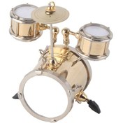 Resim Vkemall Miniatur Müzik Aleti: Bakır Üç Davul Modeli, Detaylı Tasarım, Hediye Kutusuyla, Muzisyenlere Özel Hediyelik Süs 