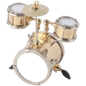 Resim Vkemall Miniatur Müzik Aleti: Bakır Üç Davul Modeli, Detaylı Tasarım, Hediye Kutusuyla, Muzisyenlere Özel Hediyelik Süs 