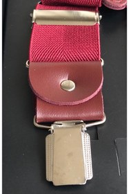 Resim Yage Bordo 3,5 Cm Düz Pantolon Askısı 