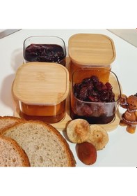 Resim Mien 4 Lü Cam Kahvaltılık Seti M-0002 Şeffaf 