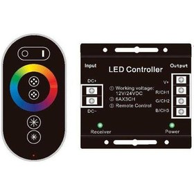 Resim Dokunmatik Rgb Şerit Led Rf Kontrol Kumandası - 30A 