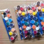 Resim 12 Akrilik Boya Rengi Fırçalarla Birlikte, DIY Sanat Projeleri ve Çizim İçin Mükemmel. Düzgün Uygulama İçin İdeal, Bu Pigment Seti Halloween, Şükran Günü veya Noel İçin Harika Bir Hediye Olur. 