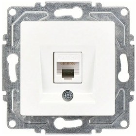 Resim Eqona Radius Neoline Tekli Data Prizi Rj45 Cat5e , Beyaz Mekanizma + Tuşkapak 