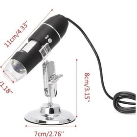 Resim 1600x Usb Dijital Mikroskop Kamera Endoskop 8led Büyüteç Metal Standı 