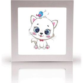 Resim Gökyüzü Panel Genç Odası AVIZE-60 cm x 60 cm -54WATT-LED-6500 Kelvin (Beyaz)-, Hepsiburada Tekli Avize-Minnoş Kedi Avize 