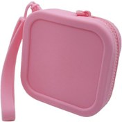 Resim Jzcat Silikon Para Saklama Küçük Kare Çanta Ruj Bankası Kartı Kulaklık Fermuarlı Saklama Çantası-pembe Pembe 