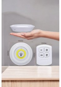 Resim Led Lamba 3'lü Uzaktan Kumandalı Yapışkanlı Beyaz Işık Diğer 