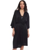 Resim Zolla Kadınlar İçin Saten Ev Bornozu-penyuarı 213868996 Siyah 