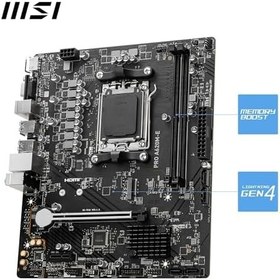 Resim Msi Pro A620M-E AMD A620 AM5 Soket DDR5 6000(OC) MHz mATX Anakart 