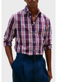 Resim Tommy Hilfiger Erkek Gömlek Mw0mw41712 0ms Lacivert-beyaz Lacivert-beyaz 