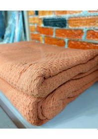 Resim Şaheser %100 Pamuk Çift Kişilik Pike 240x220 Tek Pike -portakal Turuncu 