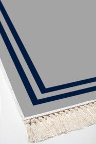 Resim Alanur Home Eko Trend Djt Yıkanabilir Kaymaz Taban 3 Lü Yatak Odası Takımı 1696 Bordürlü Gri Lacivert 