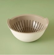 Resim Bella Maison Handle Kaseli Süzgeç Bej (25,5x25,5x10,8 cm) 