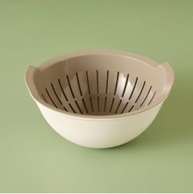Resim Bella Maison Handle Kaseli Süzgeç Bej (25,5x25,5x10,8 cm) 