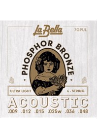 Resim La Bella Golden Alloy Akustik Bas Gitar Teli 040-095 