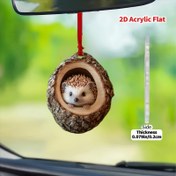 Resim 2D Düz, 2D Akrilik Araba Asma Süsü - Ahşap Boş Ağaç Kütük Tasarımlı Sevimli Kirpi, Noel, Cadılar Bayramı ve Doğum Günü Dekorasyonları için Mükemmel, Şenlikli Ev ve Parti Dekoru, Sıcak Atmosfer Katmak İçin Harika Hediye Fikri!, Tatil Araba Dekoru, Eğlenceli Tasarım, Canlı Süsleme, 2D Düz 
