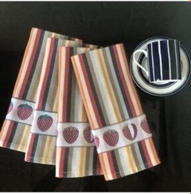 Resim Çilek 4'lü Mutfak Havlu- Kurulama Seti 