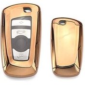 Resim Bmw F30 2 Parça Silikon Kumanda Kabı Gold 