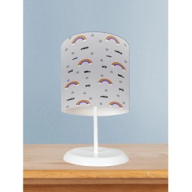 Resim Mekta Home Bebek ve Çocuk Odası Yol ve Seksek Desenli Abajur 