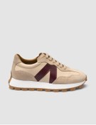 Resim Cabani %100 Hakiki Deri Bej Kadın Sneaker 