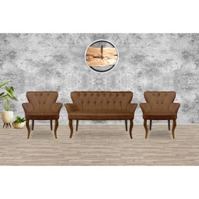 Resim Mert Concept Ahşap Ayak Koltuk Takımı 