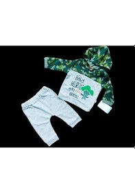 Resim Unisex Bebek Yeşil Baskılı Uzun Kol 2li Takım 2682 Yeşil 