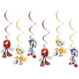 Resim Asmalı Tavan Sarkıt Süsü Sonic 6figür 70 Cm Çok Renkli 