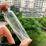 Resim Kedi Bıyık Koleksiyonu Cam Şanslı Drift Şişesi - Evcil Hayvan Tüyü Saklama ve DIY Hatıra Kutusu 