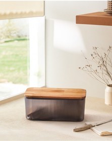 Resim Madame Coco Eolya Ahşap Kapaklı Ekmek Kutusu 1kekmk0007 Gri 