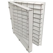 Resim Woodbu Şeffaf Kapaklı Ahşap Beyaz Hobi Oyuncak Araba Rafı 50 Araçlık 