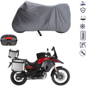 Resim BMW F800 GS ADVENTURE Arka Çanta Uyumlu Motosiklet Branda Su Geçirmez Motor Branda 