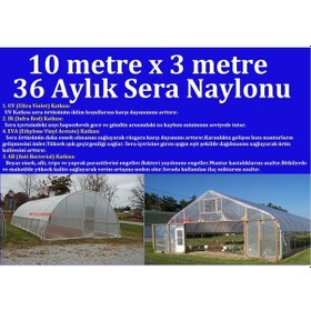 Resim Sera Naylonu - 10X3 M - Ömrü 8 Yıl - Sera Örtüsü - Sera Brandası 