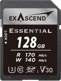 Resim Exascend Essential 128gb 170mb/s Okuma -140mb/s Yazma V30 Sdxc Hafızakartı 
