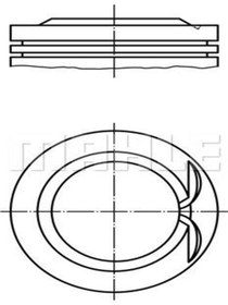 Resim Mahle 028pı00146002 Piston 71.00 mm Uyumlu Volkswagen Golf Vıı Audi A3 1.2 Tsi Tfsi 13- Cjz (wc438182) 