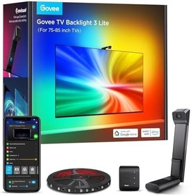 Resim Govee Envisual Led 3 Lite TV Arkası Led Şerit Ambiyans Aydınlatma Tv Renk Senkronizasyonu 75-85 inc TV'ler ile Uyumludur 