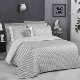 Resim Sarev Tommy Saten Çift Kişilik 200x220 Gri Nevresim Takımı 