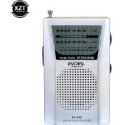 Resim Ganbao Gümüş BC-R60 Cep Radyo Teleskopik Anten Açık Mini Am/fm Çift Bantlı Radyo Dünya Alıcısı Hoparlör ile 3.5mm Kulaklık Jakı (Yurt Dışından) 