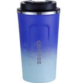 Resim Skycity 510ml Akıllı Sıcaklık Gösteren Paslanmaz Çelik Vakumlu Termos Bardak, Isı/sıcak Tutma, Sızdırmaz, Araç Ve Seyahat İçin Mavi Degrade Beyaz 