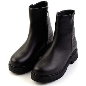 Resim Siyah Siyah Leather Kadın Bot & Bootie K02586230603 Siyah Siyah 