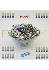 Resim Digitürk Rg6 Sıkmalı F Konnektör - 30 Adet 